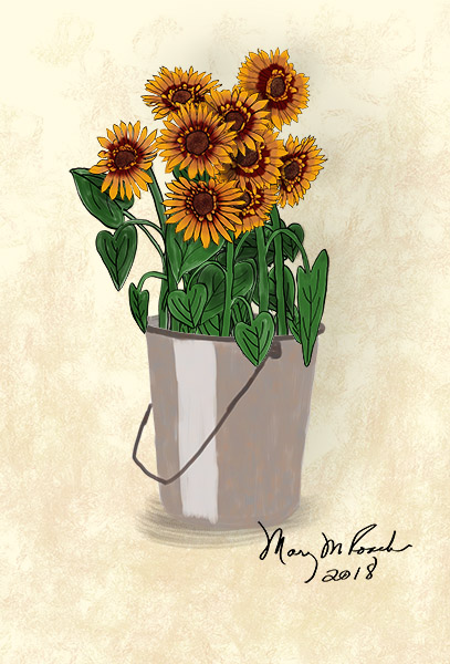 painting of sunflowers